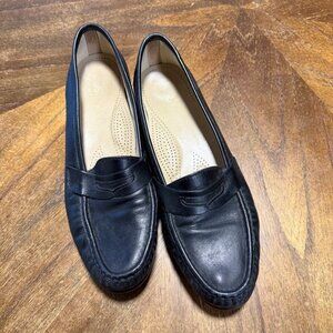 SAS Tripad Comfort Foot Bed Womens Size 11 M Leather Shoes Loafer Black Color